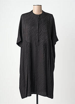 Rochie scurtă croială fluidă mâneci scurte negru SELECTED femeie