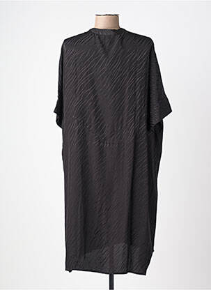 Rochie scurtă croială fluidă mâneci scurte negru SELECTED femeie