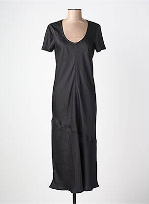 Rochie lungă mâneci scurte mâneci scurte negru IKKS femeie