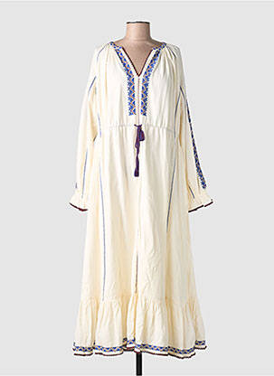 Rochie lungă mâneci lungi mâneci lungi bej SCOTCH & SODA femeie