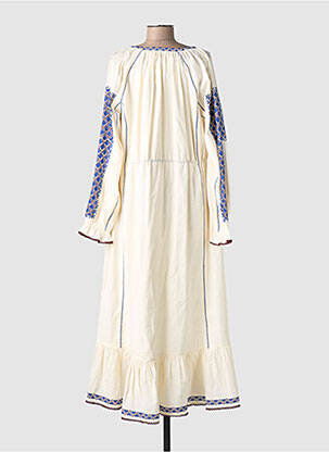 Rochie lungă mâneci lungi mâneci lungi bej SCOTCH & SODA femeie