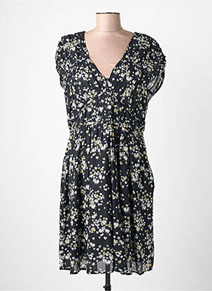 Rochie midi imprimeu floral mâneci scurte negru SCOTCH & SODA femeie