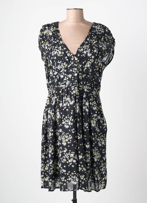 Rochie midi imprimeu floral mâneci scurte negru SCOTCH & SODA femme