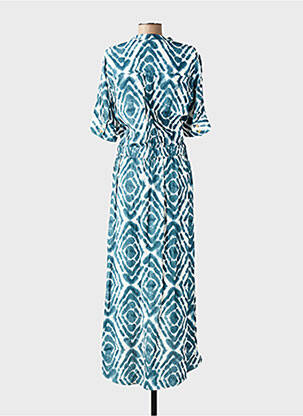 Rochie lungă imprimeu fantezie mâneci scurte albastru SCOTCH & SODA femeie