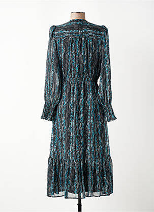 Rochie midi imprimeu fantezie mâneci lungi negru SUNCOO femeie