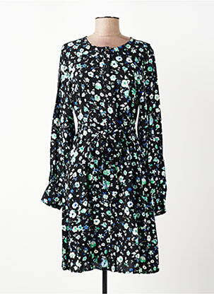 Rochie midi imprimeu fantezie mâneci lungi negru SELECTED femeie