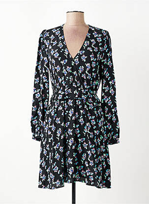 Rochie midi imprimeu floral mâneci lungi negru SCOTCH & SODA femeie