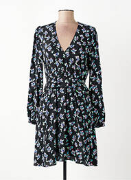 Rochie midi imprimeu floral mâneci lungi negru SCOTCH & SODA femme