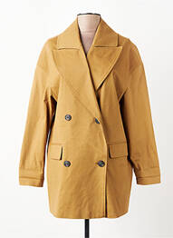 Trench finisaj interior dublat fără glugă maro SCHOOL RAG femme