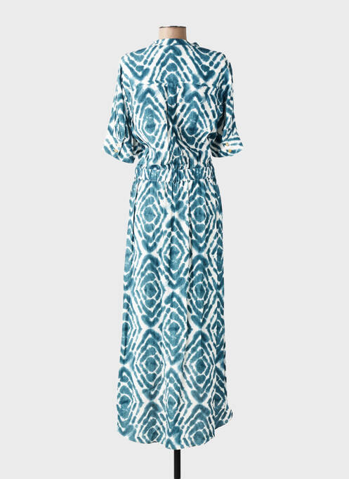 Rochie lungă imprimeu fantezie mâneci scurte albastru SCOTCH & SODA femme