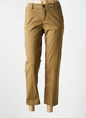 Pantalon chino țesătură poplin mărime normală verde MKT STUDIO femeie