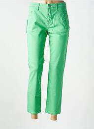 Pantalon chino închidere cu fermoar sub clapetă cu nasturi mărime normală verde SELECTED femme