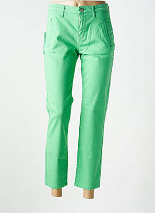 Pantalon chino închidere cu fermoar sub clapetă cu nasturi mărime normală verde SELECTED femme