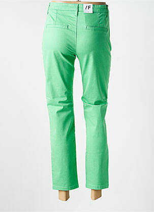 Pantalon chino închidere cu fermoar sub clapetă cu nasturi mărime normală verde SELECTED femeie
