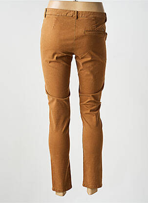 Pantalon chino țesătură poplin mărime normală maro I.CODE (By IKKS) femeie