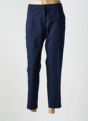 Pantalon chino broderie galoni laterali mărime normală albastru IKKS femme