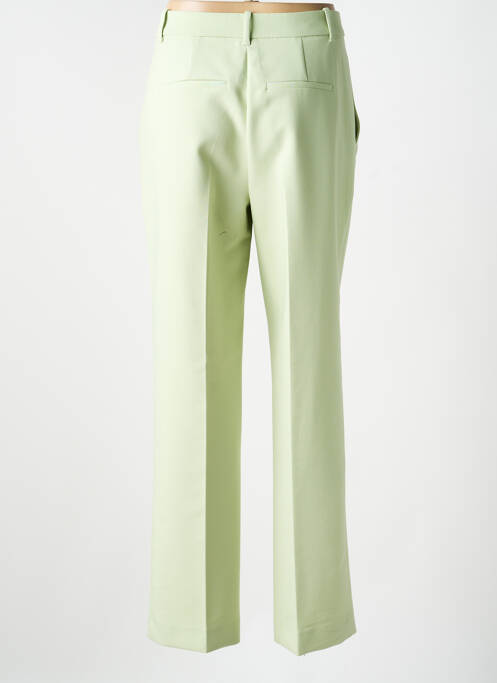 Pantalon drept țesătură crep talie înaltă verde SELECTED femme