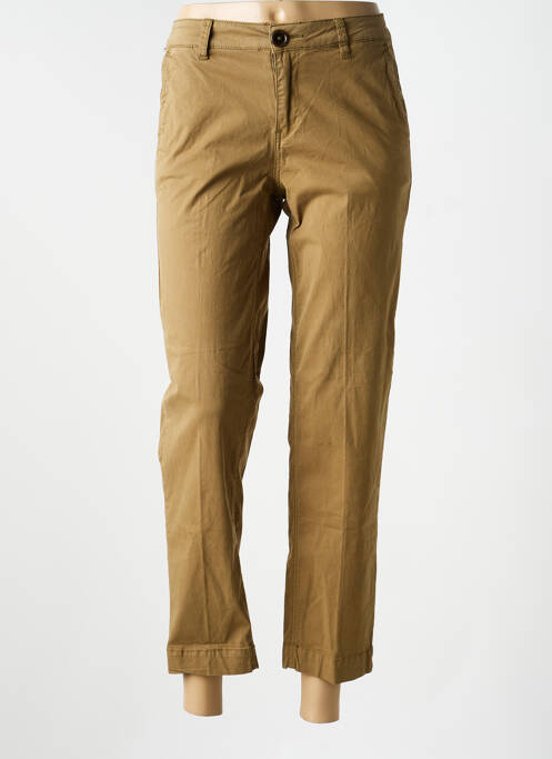 Pantalon chino țesătură poplin mărime normală verde MKT STUDIO femme