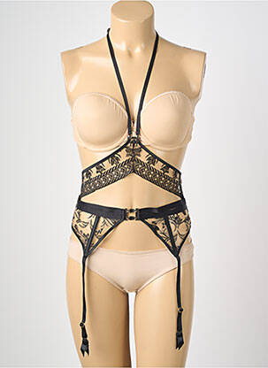 Corset/jartieră broderie negru AUBADE femeie