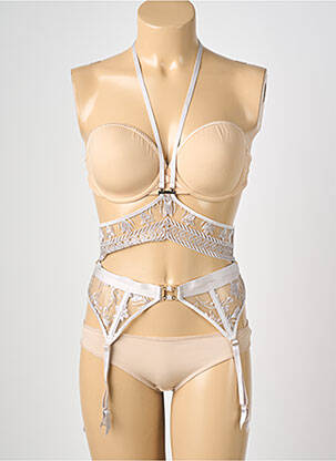 Corset/jartieră broderie gri AUBADE femeie