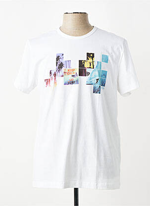 Tricou croială dreaptă mâneci scurte alb IMPETUS homme