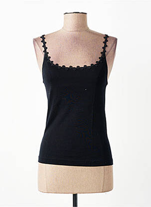 Top croială cambrată fără mâneci negru OSCALITO femme
