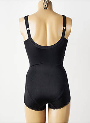 Body de lenjerie efect material satinat negru BARBARA femeie