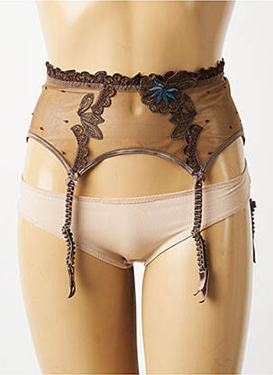 Corset/jartieră broderie maro LISE CHARMEL femeie