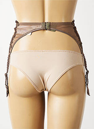 Corset/jartieră broderie maro LISE CHARMEL femeie
