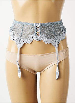 Corset/jartieră broderie albastru LEJABY femeie