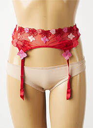 Corset/jartieră broderie roșu BARBARA femme
