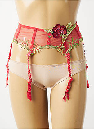 Corset/jartieră broderie roșu LISE CHARMEL femeie