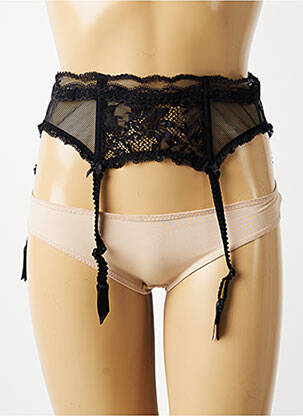 Corset/jartieră broderie dantelă de calais negru LISE CHARMEL femeie