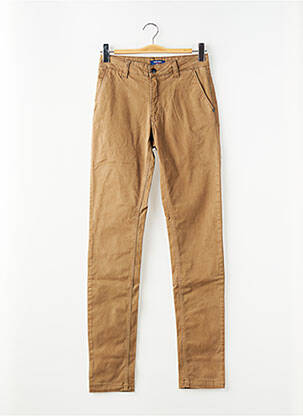Pantalon chino țesătură poplin mărime normală maro SAINT JAMES bărbat