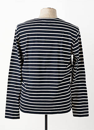 Tricou croială cambrată mâneci lungi albastru MAT DE MISAINE bărbat