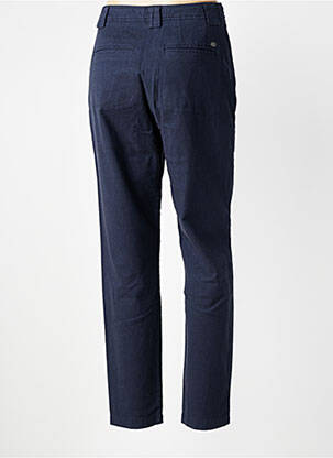 Pantalon chino închidere cu fermoar sub clapetă cu cârlig mărime normală albastru MAT DE MISAINE femme