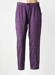 Pantalon drept țesătură poplin mărime normală violet LA FEE MARABOUTEE femme