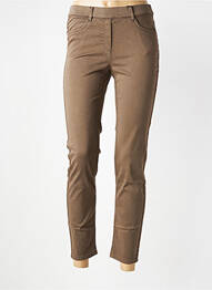 Pantalon 7/8 elasticitate mărime normală maro STARK femme