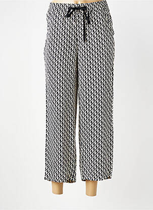 Pantalon 7/8 țesătură poplin mărime normală negru STARK femeie