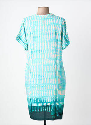 Rochie scurtă croială fluidă mâneci scurte albastru LA FEE MARABOUTEE femeie