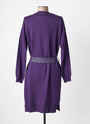 Rochie pulover elasticitate mâneci lungi violet LA FEE MARABOUTEE femeie