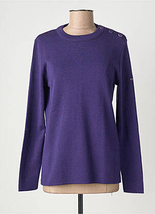 Pulover croială cambrată mâneci lungi violet ARMOR LUX femeie