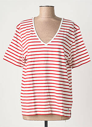Tricou croială dreaptă mâneci scurte roșu MOUSQUETON femeie