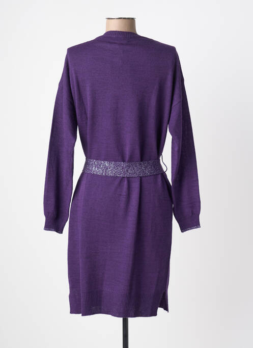 Rochie pulover elasticitate mâneci lungi violet LA FEE MARABOUTEE femme