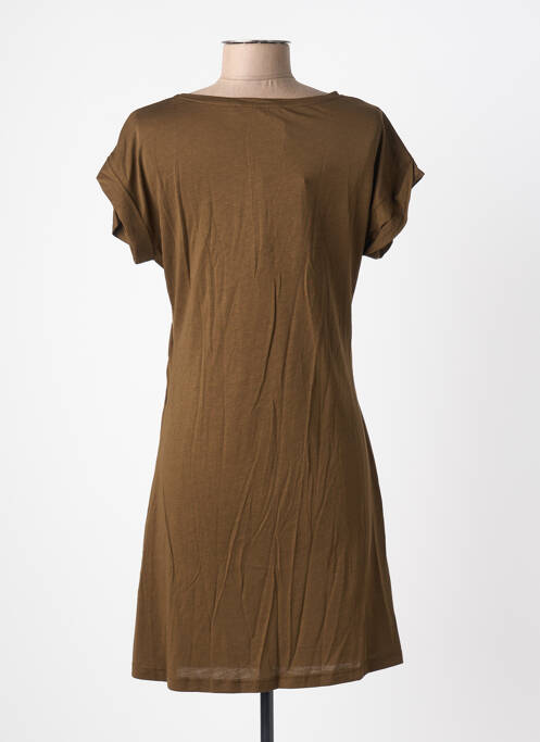 Rochie scurtă mâneci scurte mâneci scurte maro LA FEE MARABOUTEE femme