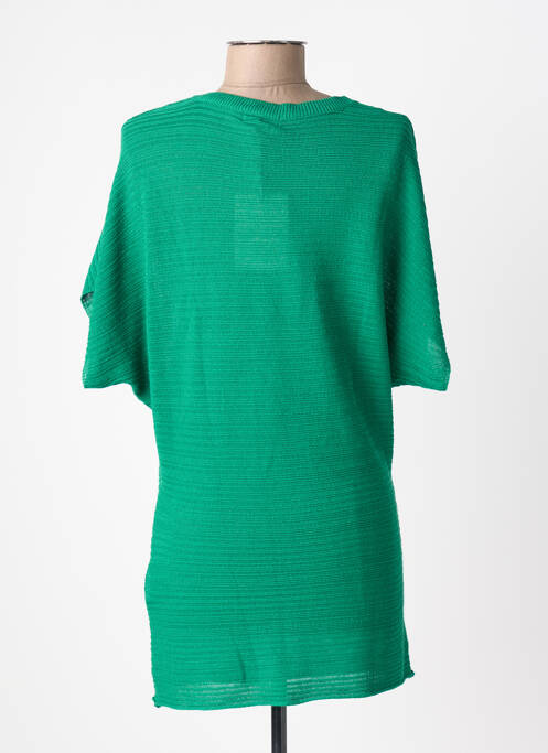 Pulover tunică elasticitate mâneci scurte verde LA FEE MARABOUTEE femme