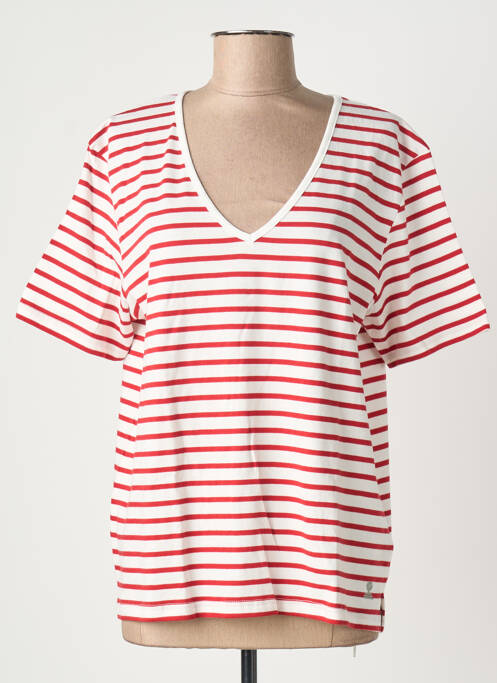 Tricou croială dreaptă mâneci scurte roșu MOUSQUETON femme