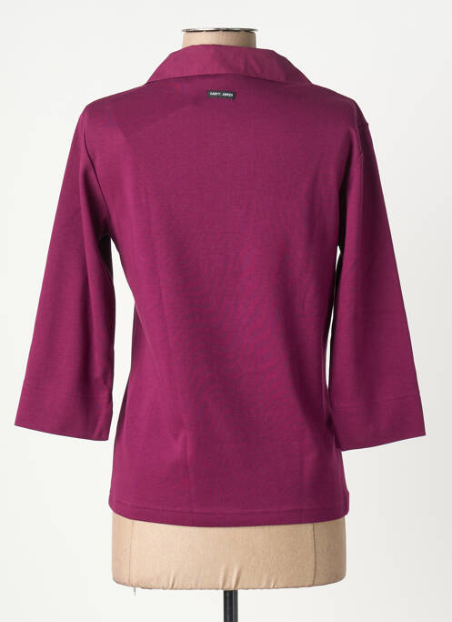 Polo țesătură jersey mâneci 3/4 violet SAINT JAMES femme
