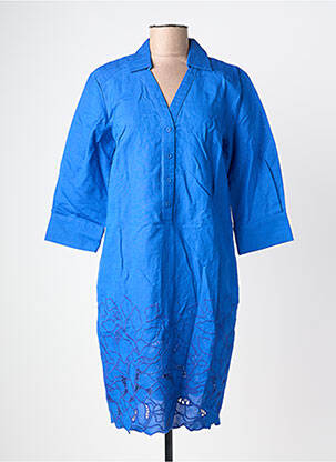 Rochie midi mâneci 3/4 mâneci 3/4 albastru POMODORO femeie
