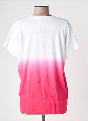 Tricou guler în v mâneci scurte roz POMODORO femeie